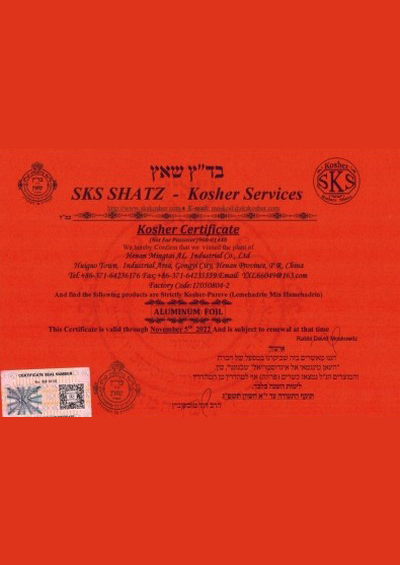 Certificado Kosher